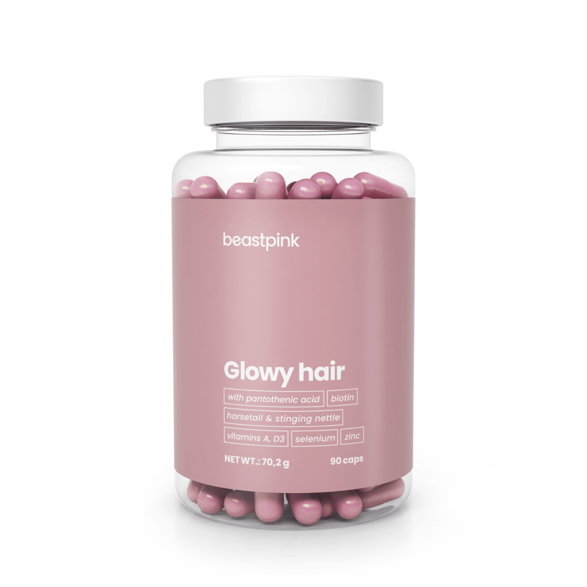 Glowy Hair-beastpink-90caps