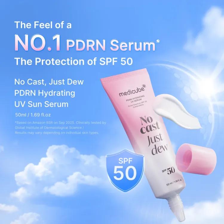 Medicube Pdrn Hydrating Uv Serum Spf 50+, 50ml