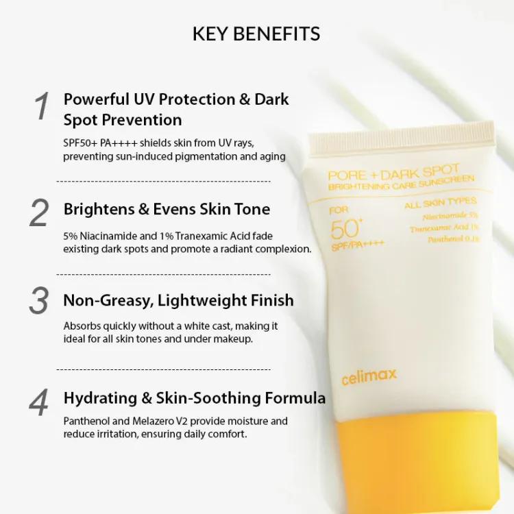 Celimax Pore+ Dark Spot Brightening Care Sunscream 50ml
