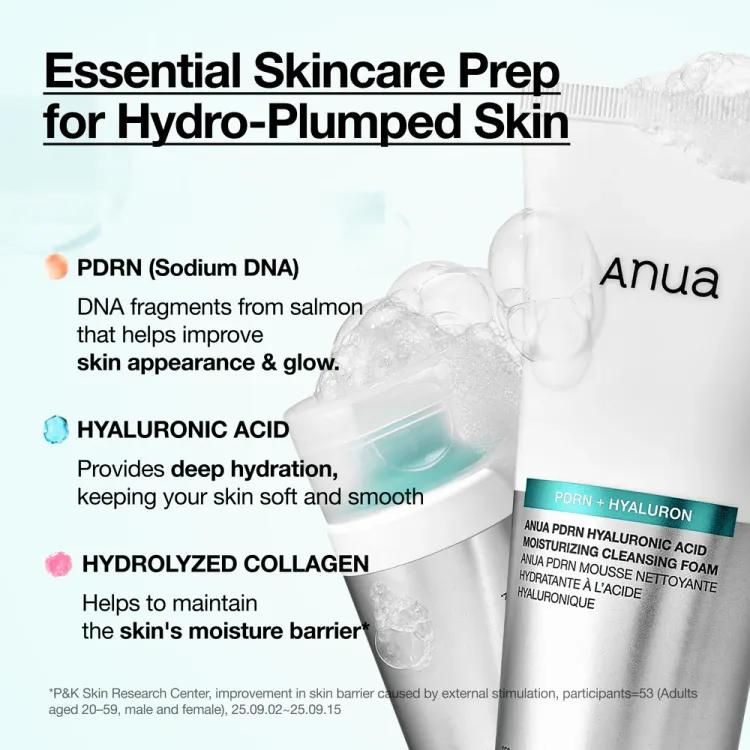 Anua Pdrn Hyaluronic Acid Moisturizing  Cleansing Foam, 150ml