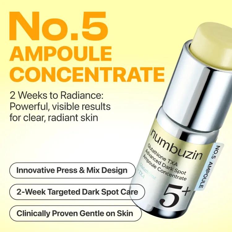 Numbuzin No.5 Glutathion Txa Advanced Dark Spot Ampoule Concetrate (10g + 0.7g)