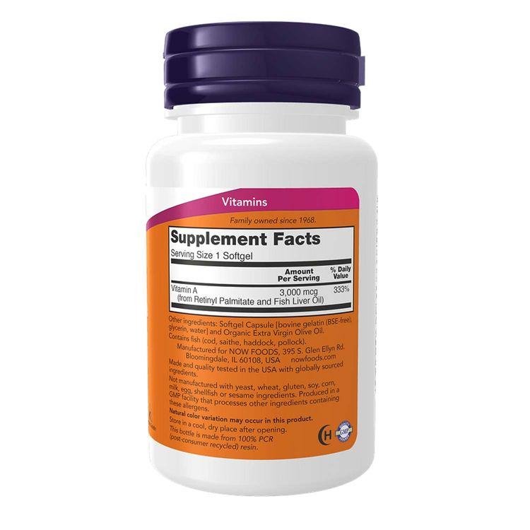 Now Foods - Vitamin A - 10 000IU, 100 caps