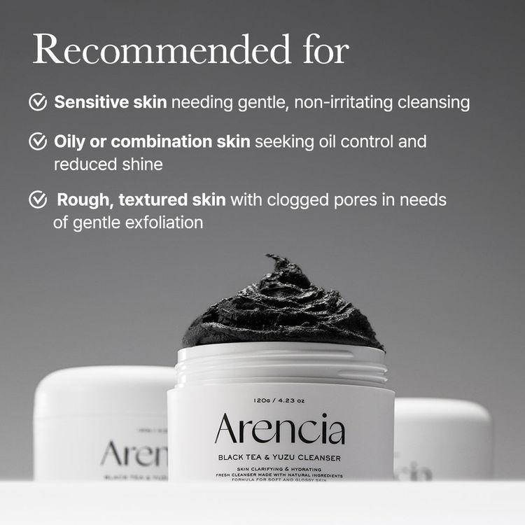 Arencia Black Tea Rice Mochi Cleanser 120g