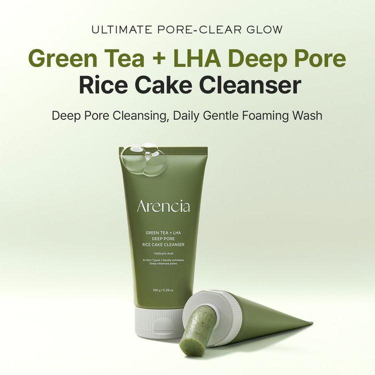 Arencia Green Tea + Lha Pore Rice Cake Cleanser 150g