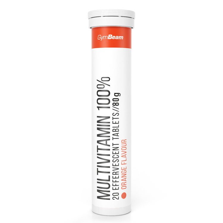 Gymbeam Multivitamin 100% Eff,20 Tbl, Orange