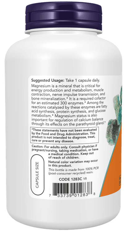 Now Foods - Magnesium 400mg, 180caps